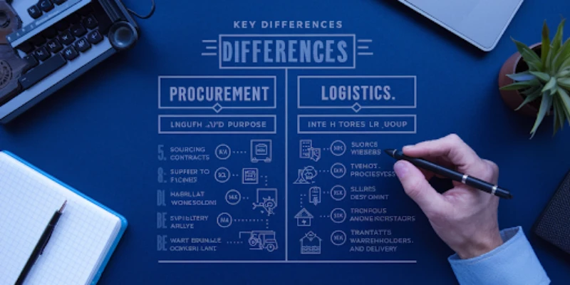  This image is about Differences Between Procurement and Logistics