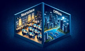  This imag is about Nearshore vs Offshore Outsourcing